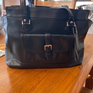 Coach Black Charlie East West Tote.Pre-owned smoke free pet free